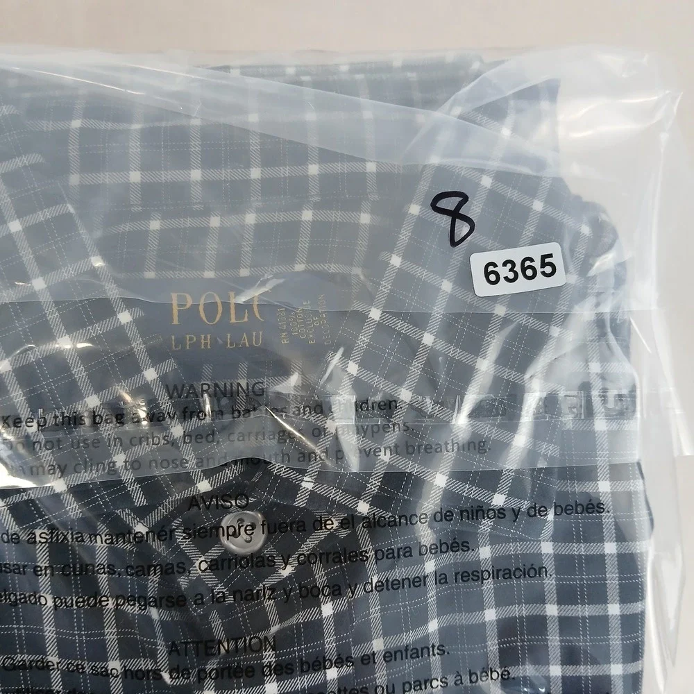 Polo Ralph‎ Lauren Small Mens Shirt Oxford Spread Collar Plaid 20x27